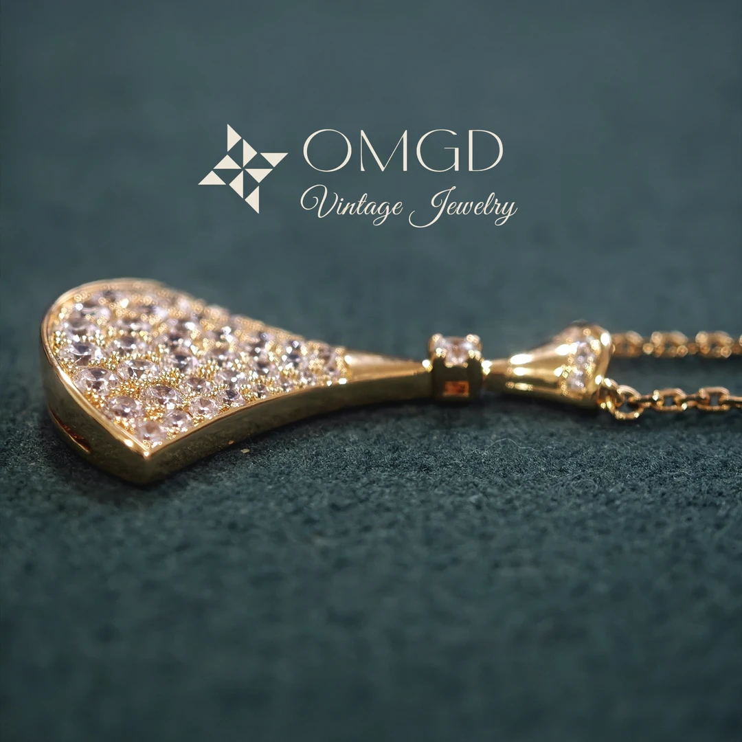 铜合金项链 【A2019】满镶项链 轻奢时尚设计款-QX