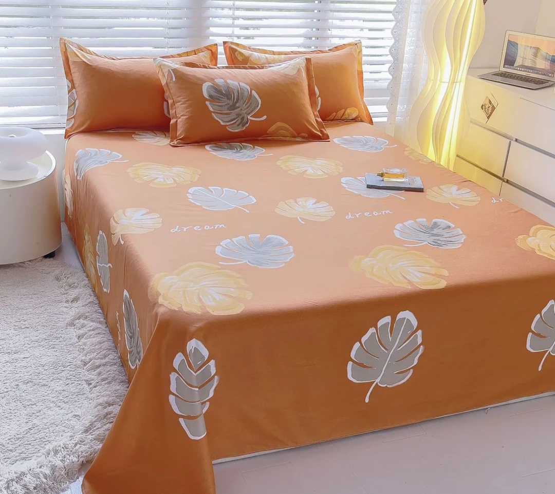 1大叶有橙 双人床单（200*230cm）
