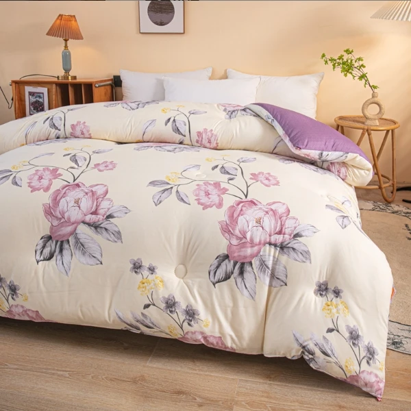 加厚磨毛印花大冬被-紫气东来