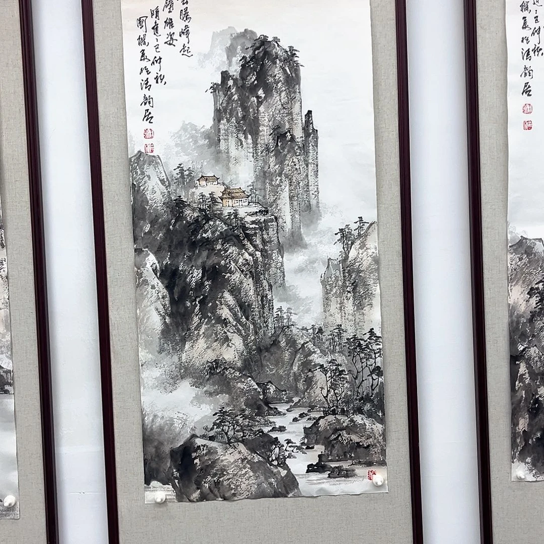 国画绘画作品多次参加