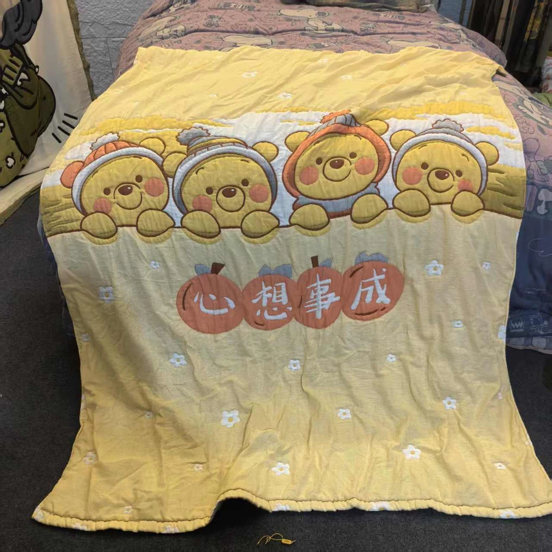 【心想事成】150*200cm  A类全棉纱布云朵泡芙被