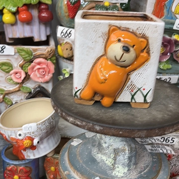 粗陶材质多肉花盆