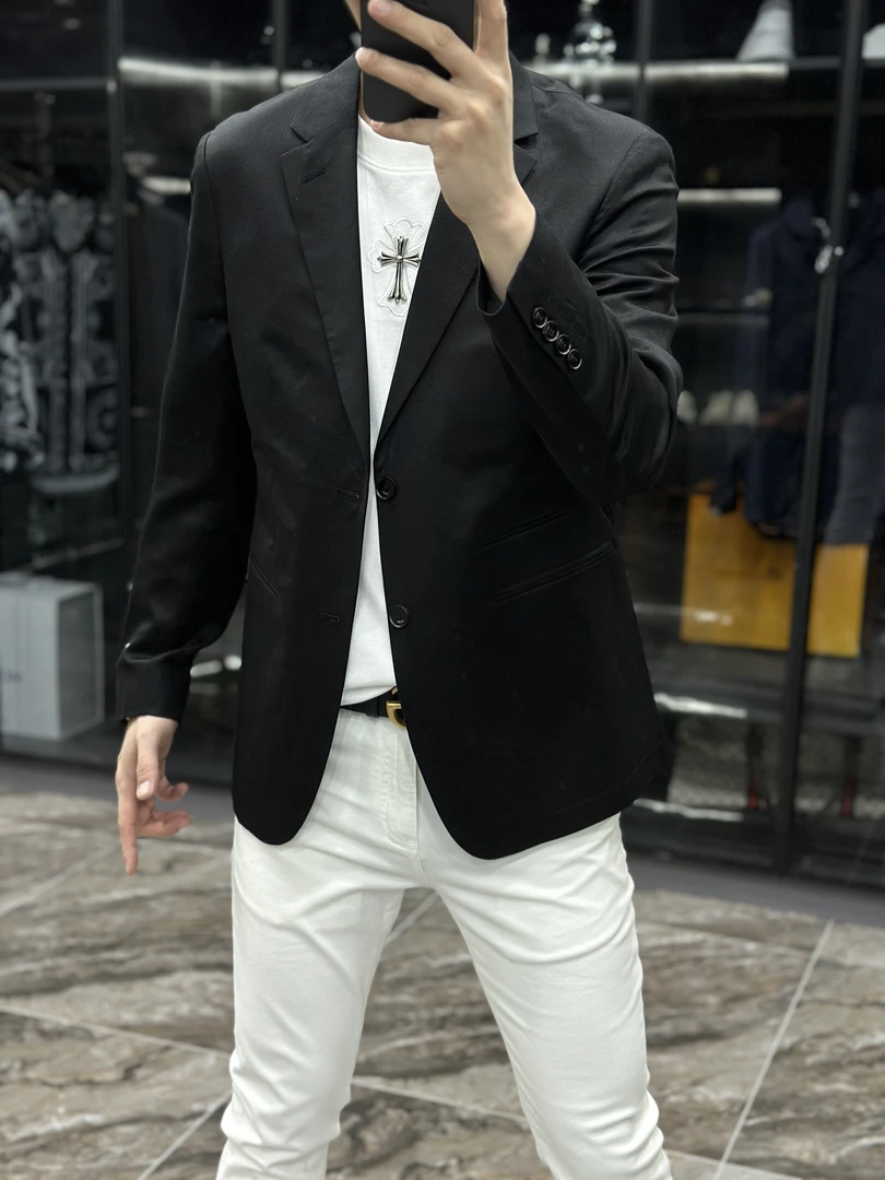 新款定制款亚麻莱塞尔西服1935