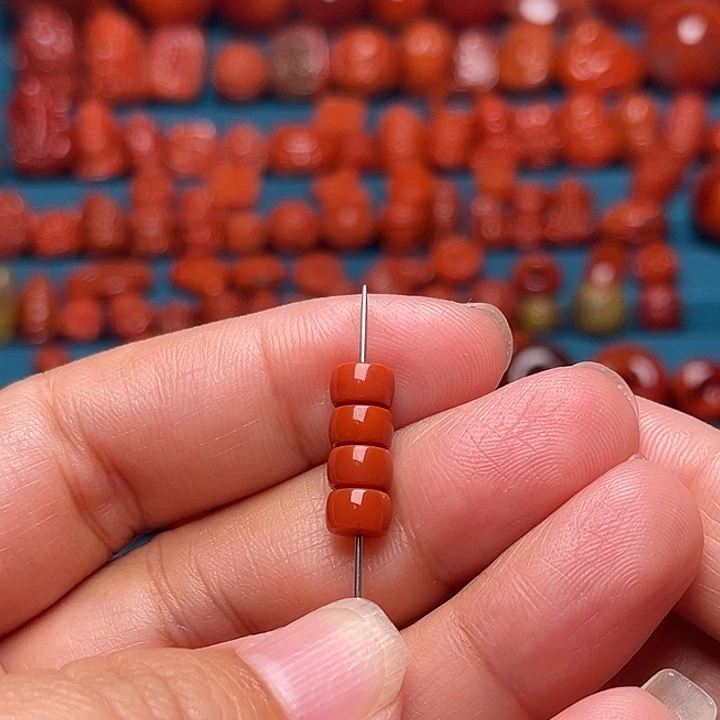 朝***拾未镶嵌配饰南红玛瑙隔片6