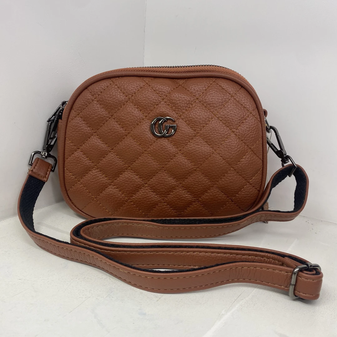 【头层牛皮】真皮女包单肩斜挎包三层20173