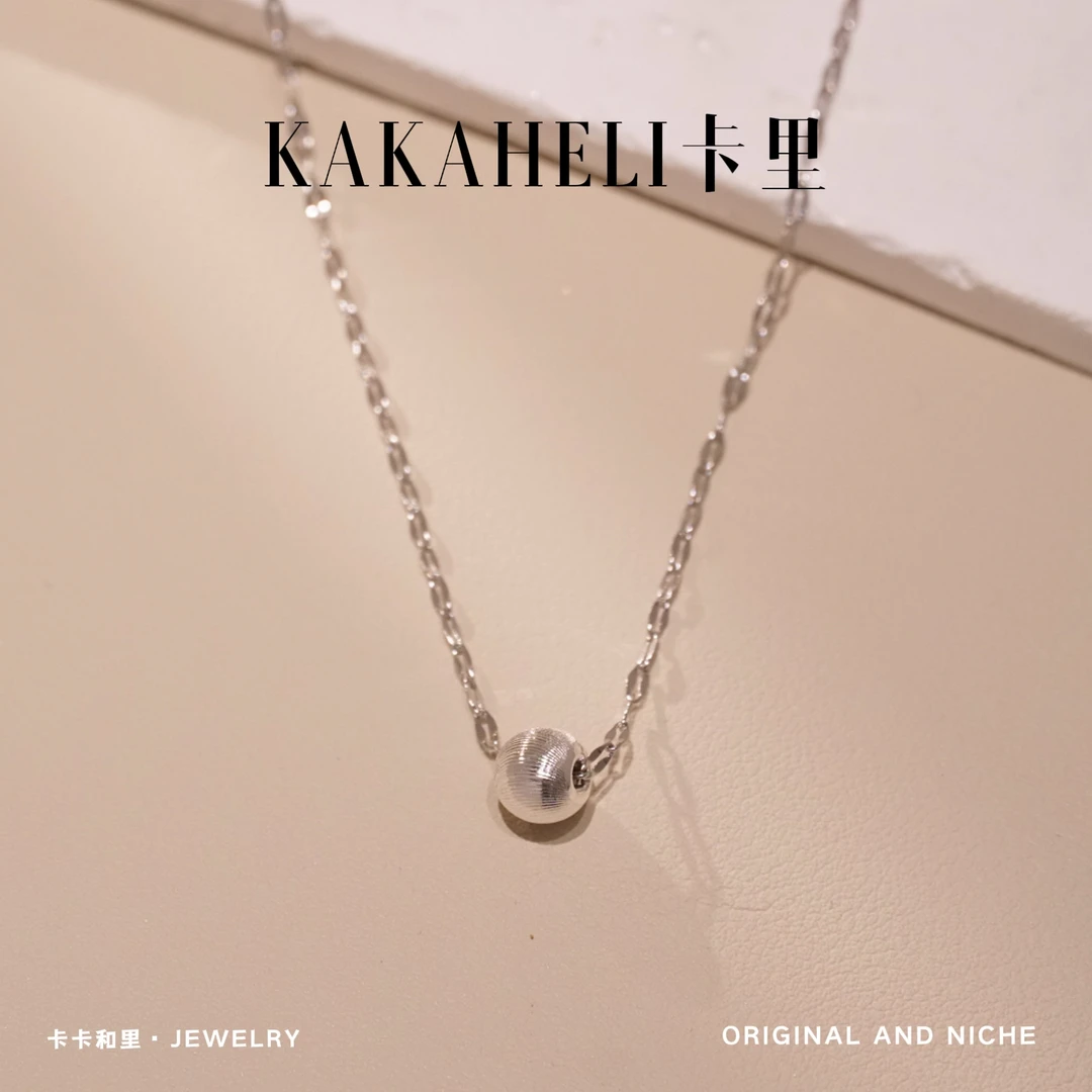 钛钢项链 气质轻奢小众简约经典坠链素款单珠项链 A183