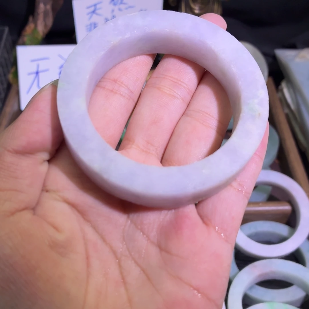 定制翡翠未镶嵌翡翠A货毛胚手镯定制