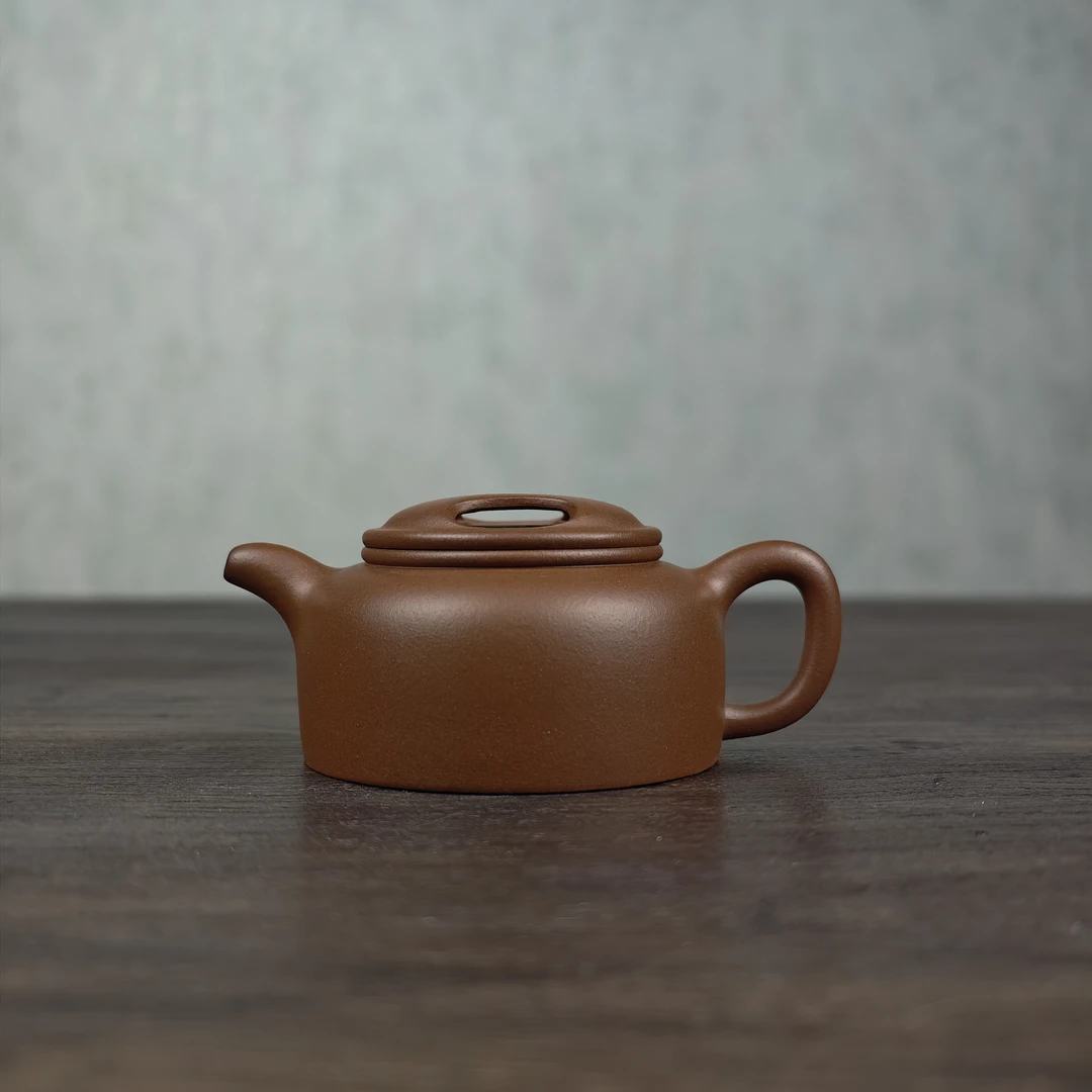 【喀左南窑紫砂】0添加190ml独有南窑紫泥牛盖莲子壶