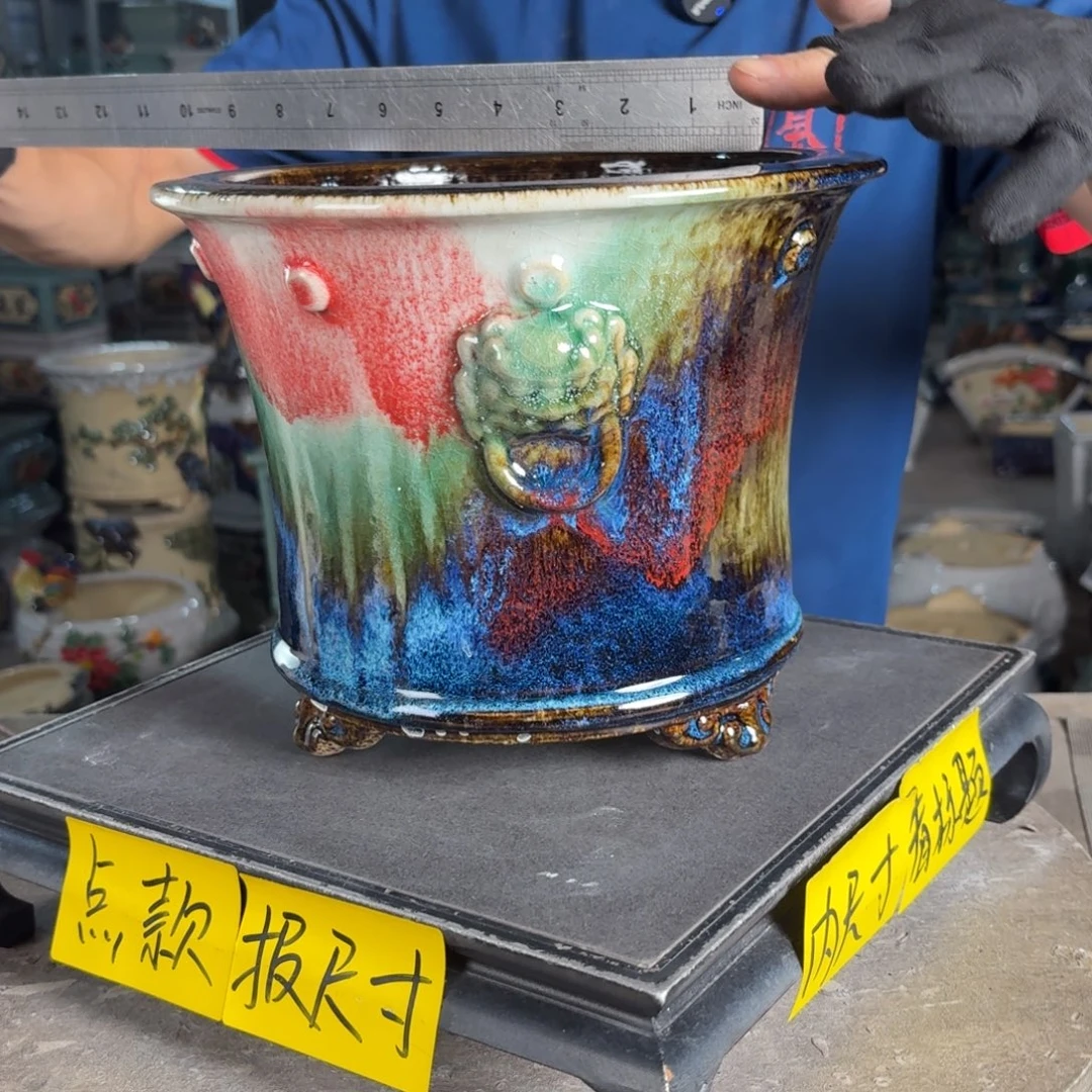 一风堂石湾花盆 内20*17