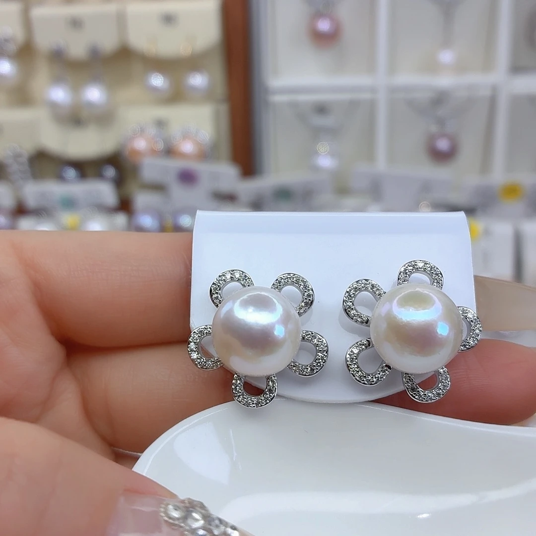 淡水珍珠耳饰未镶嵌F