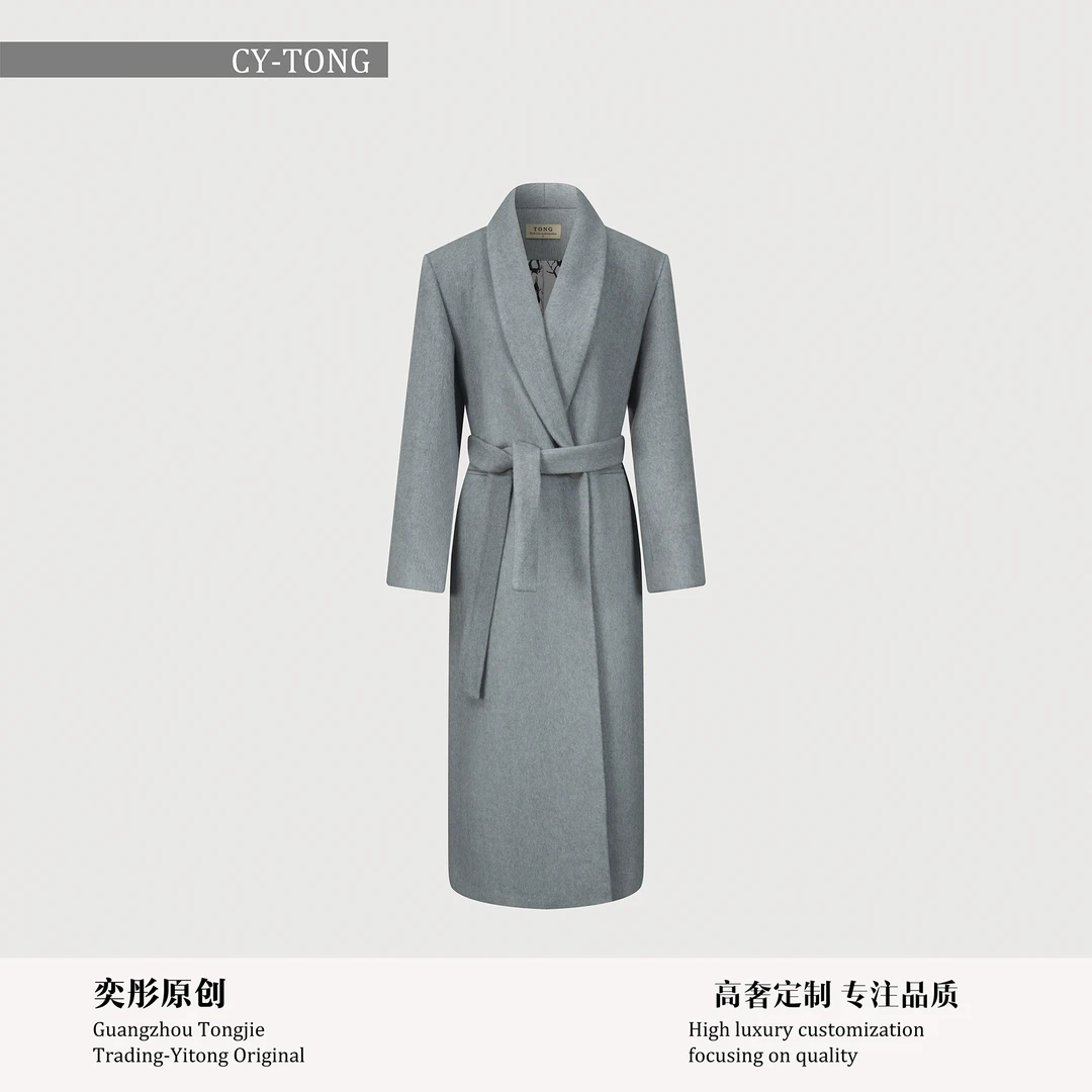 【彤姐原创】秋冬气质时尚休闲百搭长款高奢女士大衣外套TWWT4312