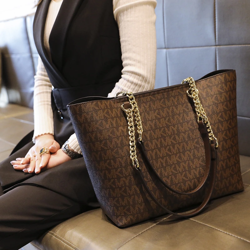 香港代购正品女包包2025新款真皮女士大容量托特包质感斜挎手提包