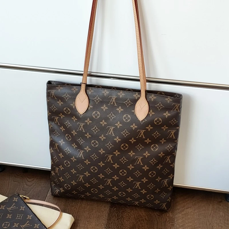 95新 LouisVuitton/路易威登 Azul-棕色老花子母单肩托特包/50232