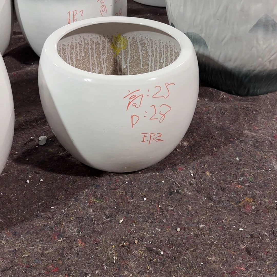 白色 小球球一个花盆