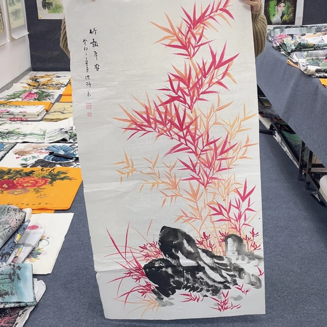 国画作品小姐姐放漏…