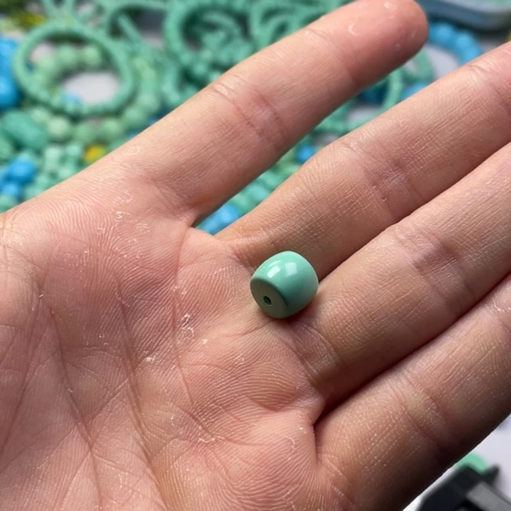 非金属卡10绿色直切单珠