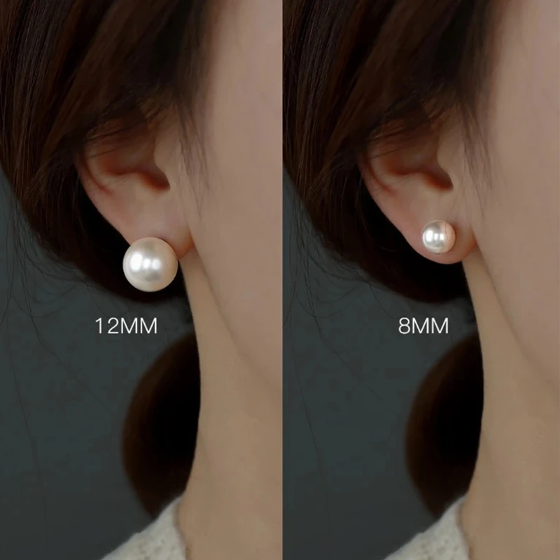 925银耳饰 纯银施家珍珠耳钉2025新款爆款法式高级感简约耳环耳饰