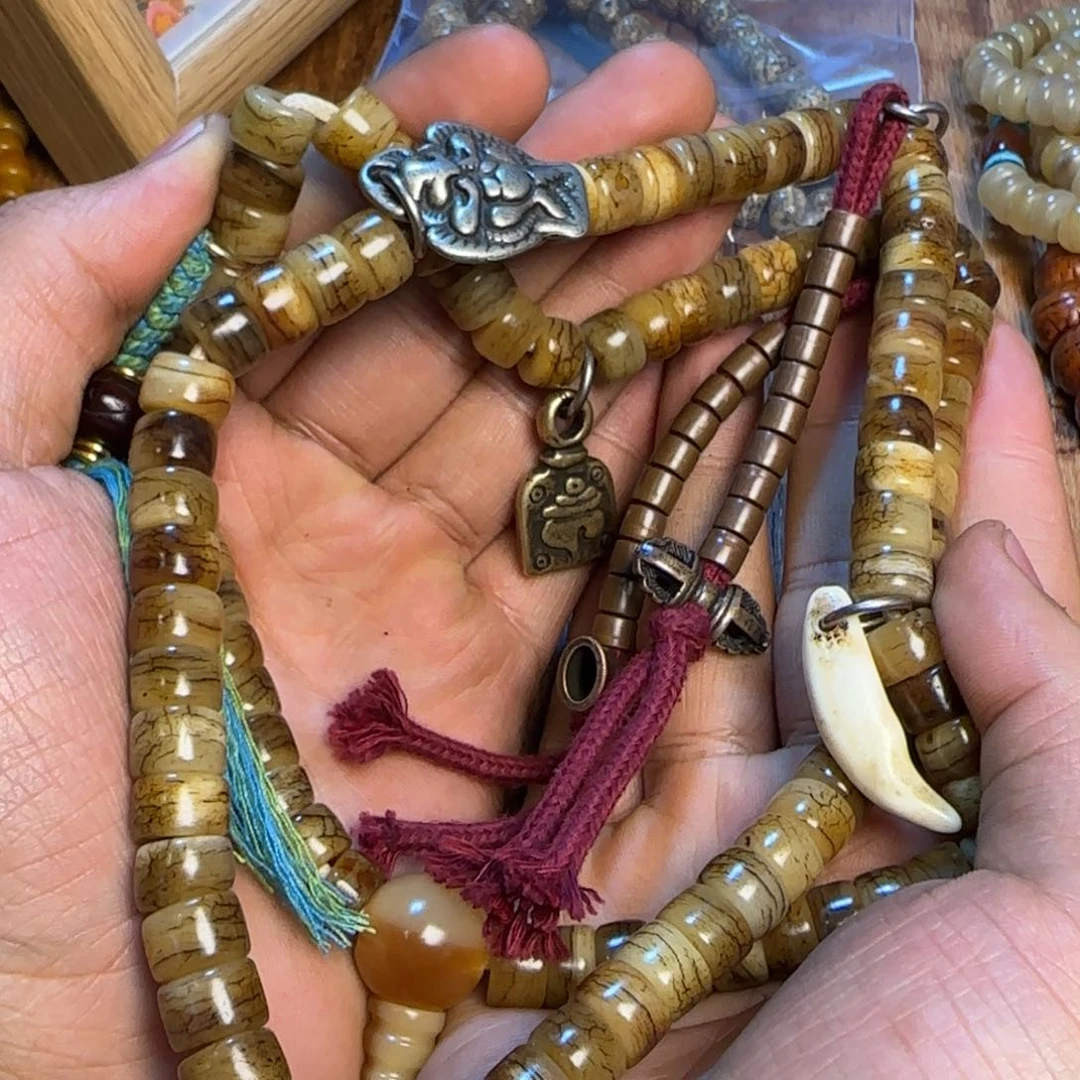 牛骨手串/手链文*?小黑