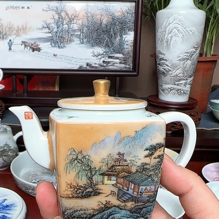 春***者青绿山水手工手绘