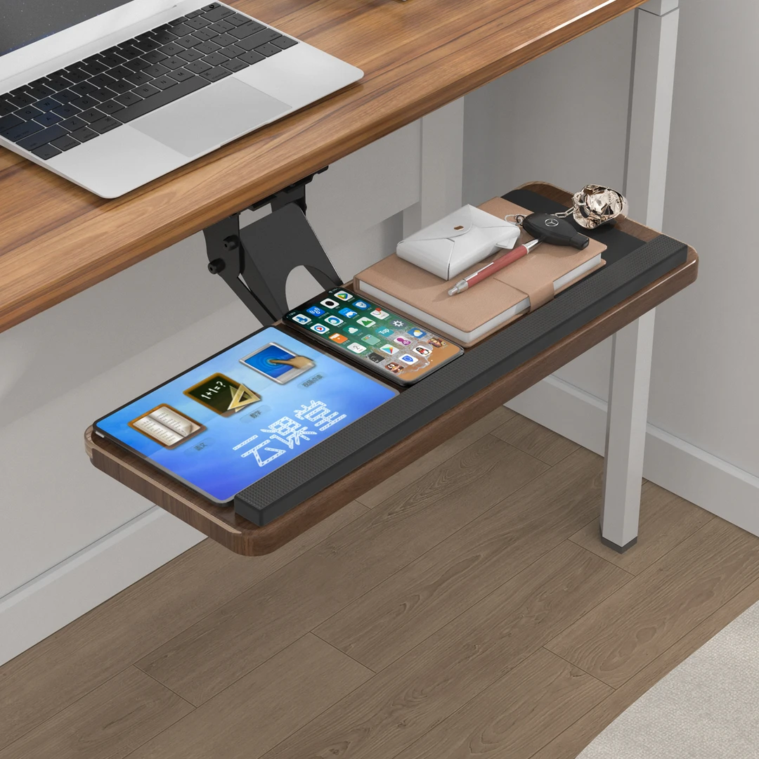 键盘托架桌下人体工学抽屉加装托盘电脑办公桌面鼠标转角旋转支架