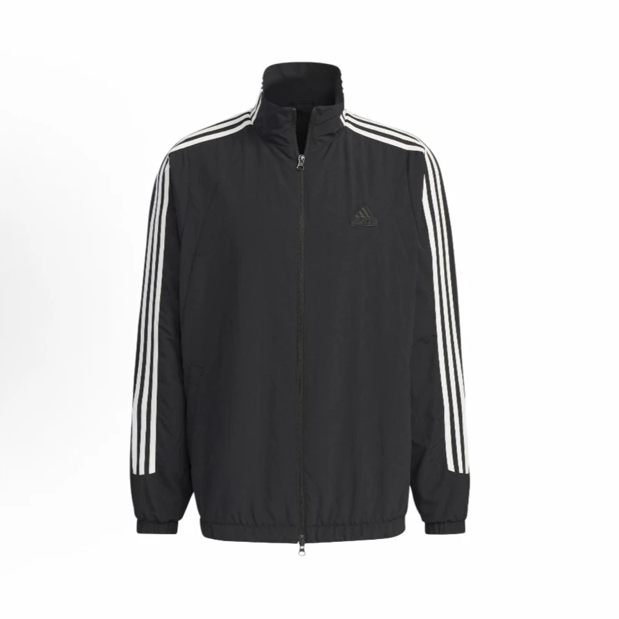 Adidas防风拒水防泼休闲宽松立领梭织外套男女通用Ji6646