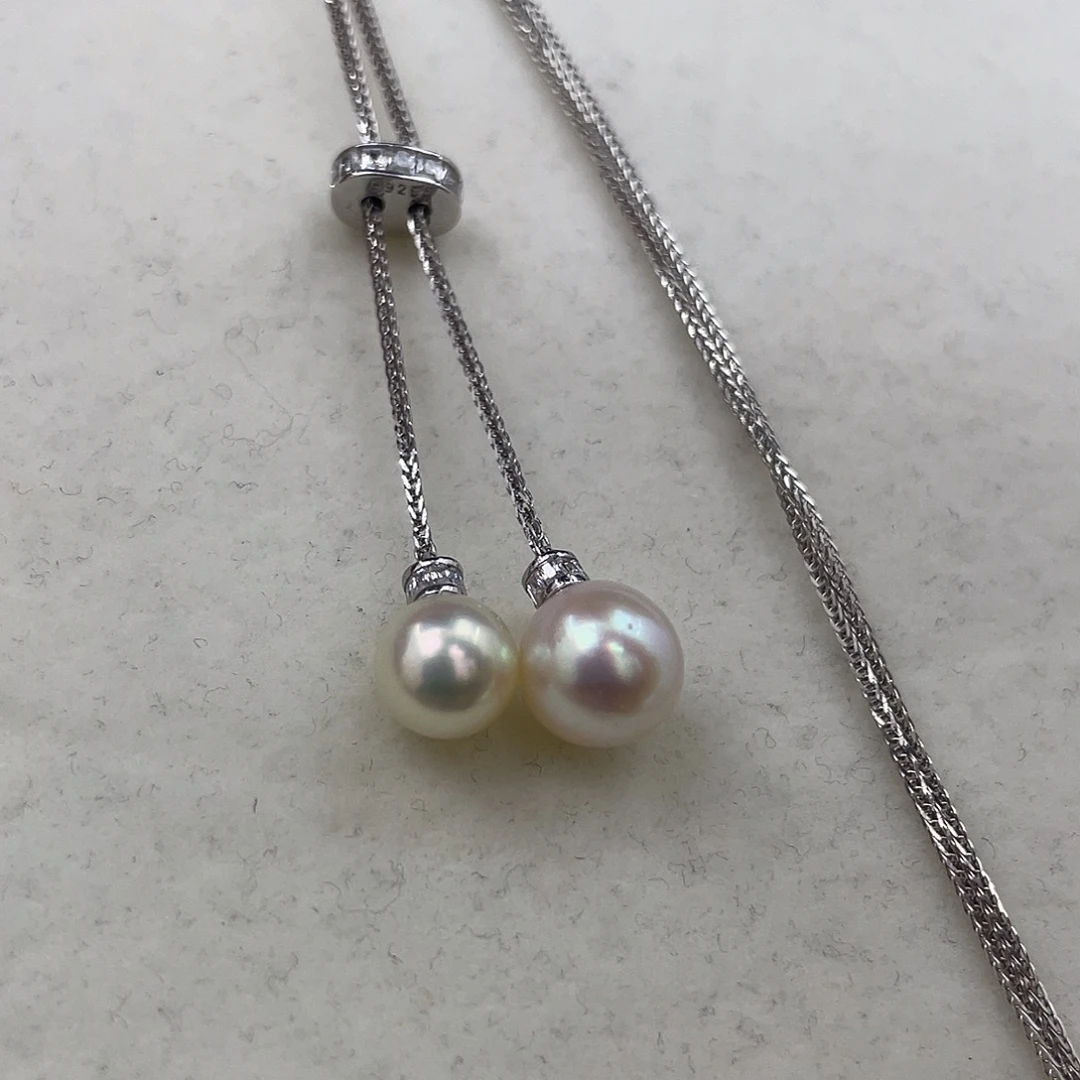 颈饰银S925镶嵌海水珍珠