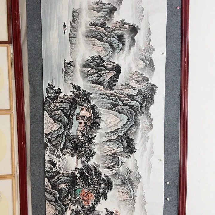 国画手绘国画云峰千里秀