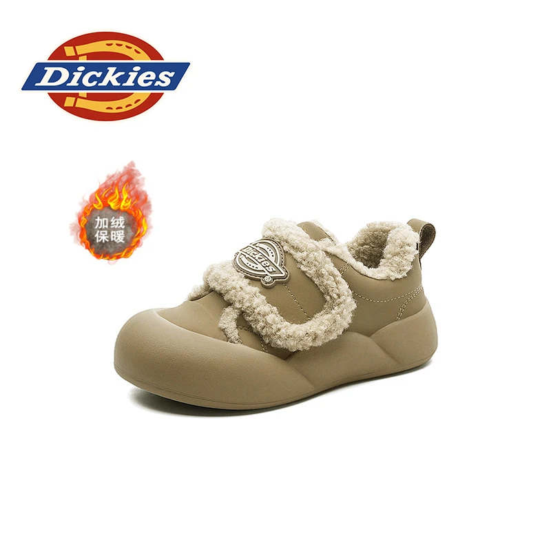 Dickies童鞋冬季加绒二棉鞋泡芙鞋保暖青少年童鞋韩系包头雪地靴