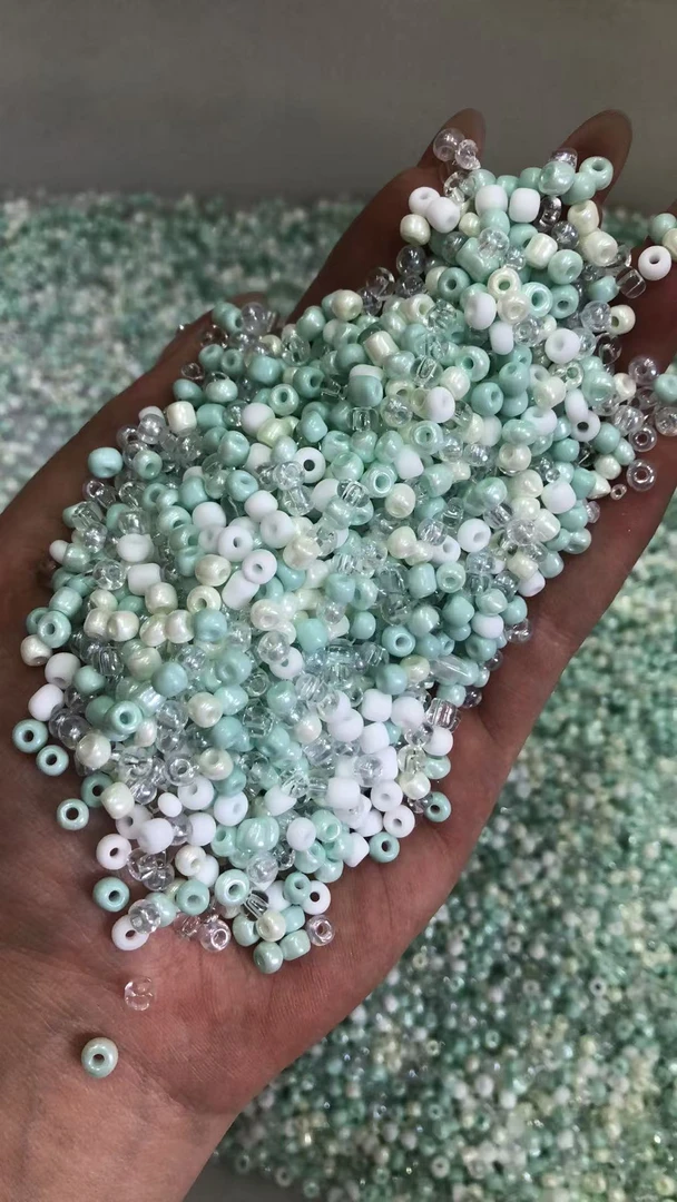 601-800米珠混色diy材料包古董珠管珠手机链饰品散珠