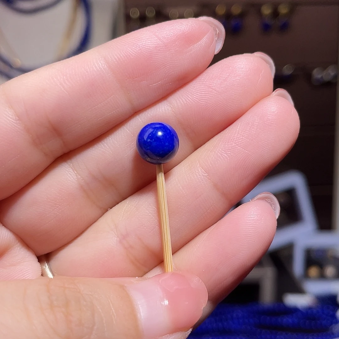 青金石未镶嵌手链青金石圆珠单珠8m+