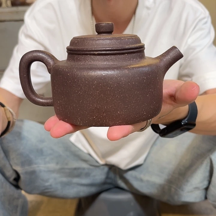 紫砂茶壶粗砂天青德钟瑕