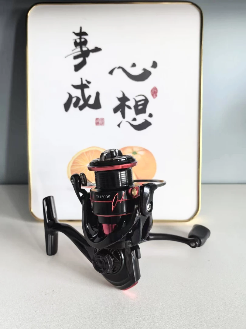 YX红色泛用金属无间隙纺车轮路亚路滑