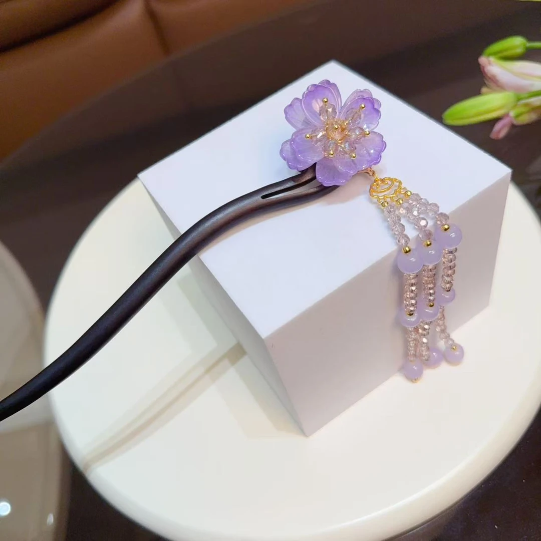 （格桑花系列）簪发古风木发簪新中式森系女发簪民族风发饰137