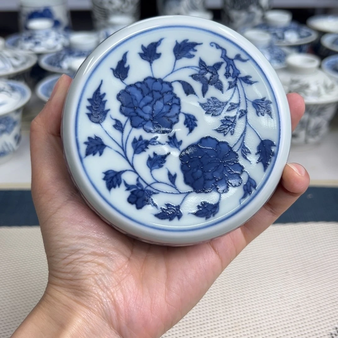 景德镇纯手工福利鼓型盖置