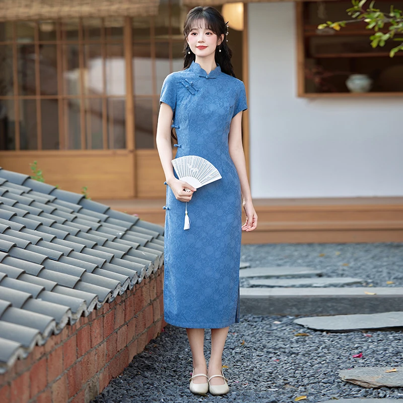 【碧水兰舟】2025新款夏季旗袍改良绝美气质年轻款新中式显瘦超好看