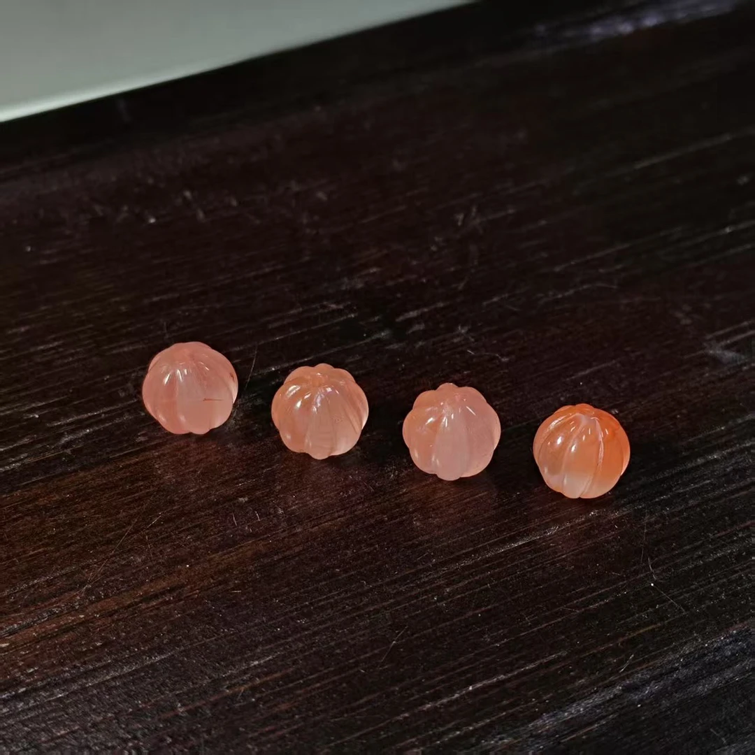 【书记甄选】南红南瓜珠 多样性发一件 约8mm LQ5489