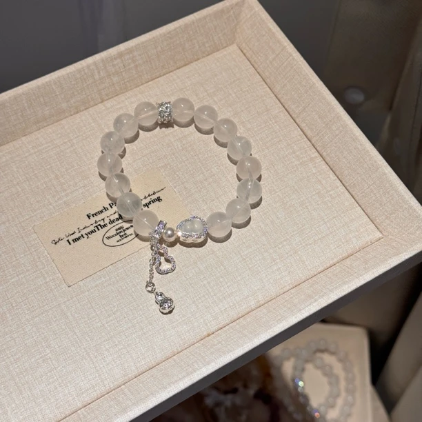 【月光舞曲】天然奶白晶+葫芦轻奢简约款手链