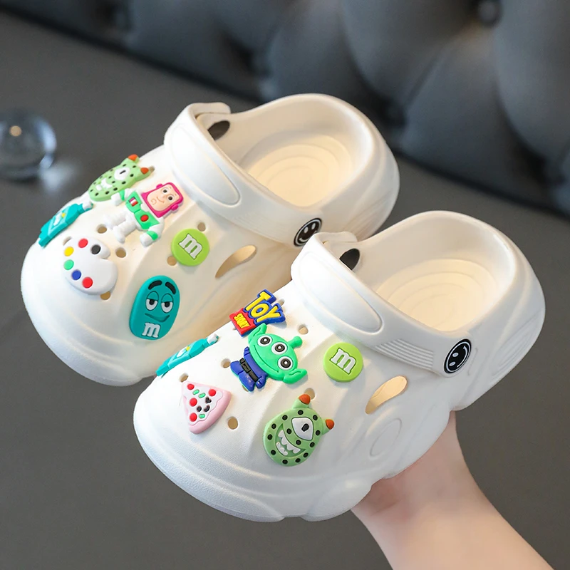 QBZNAHZ/仟百赞新款家居宝宝室内防滑凉拖鞋亲子外出男童洞洞鞋