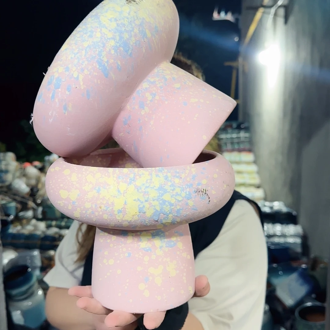 紫砂花盆高17口18