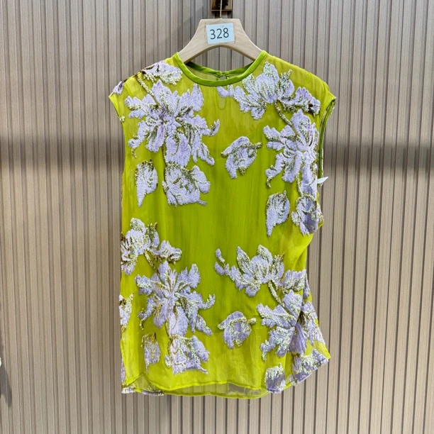 2191 绿野仙踪烧花套头两件套上衣衬衫