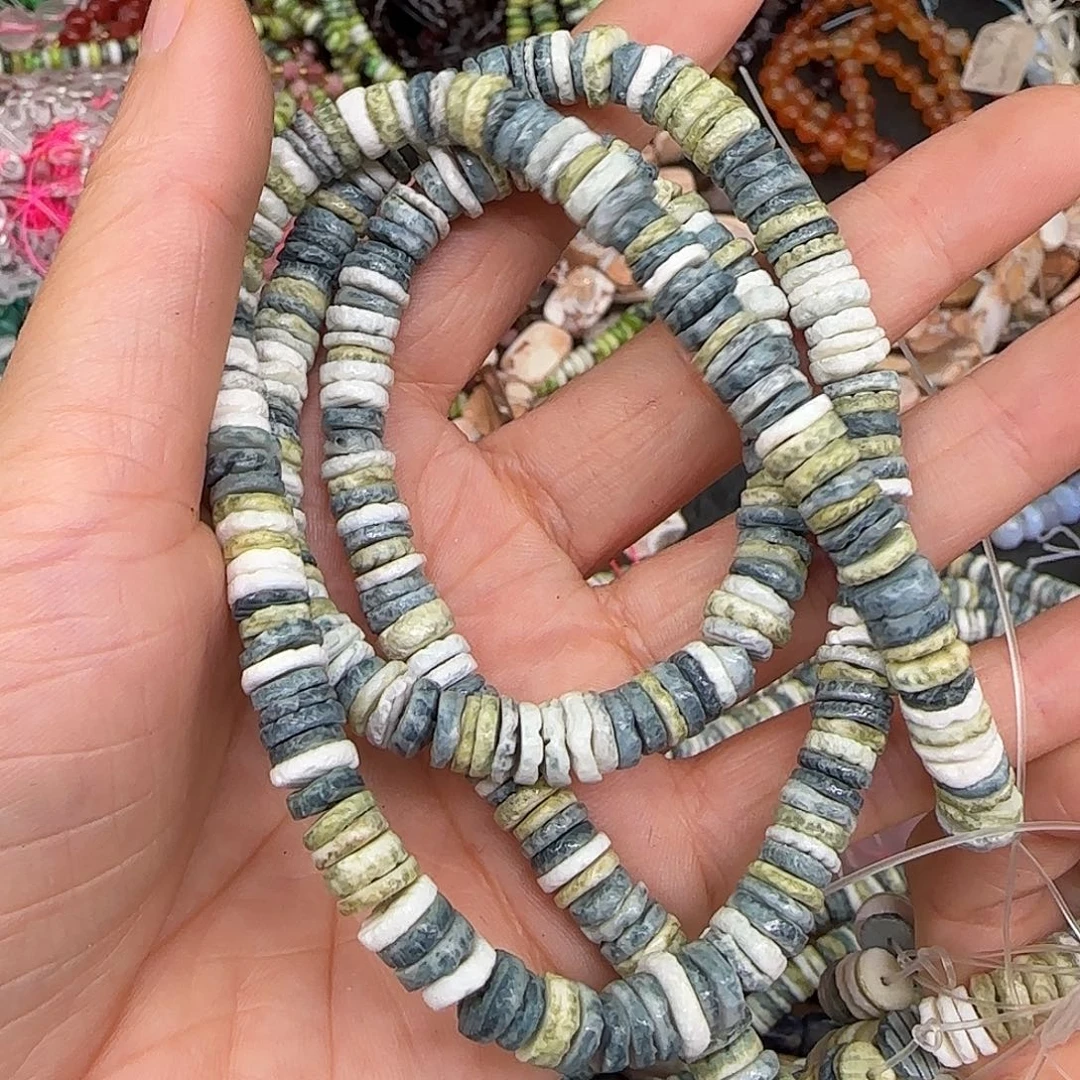 玛瑙/玉髓合金珠宝半成品贝壳隔片6mm一条