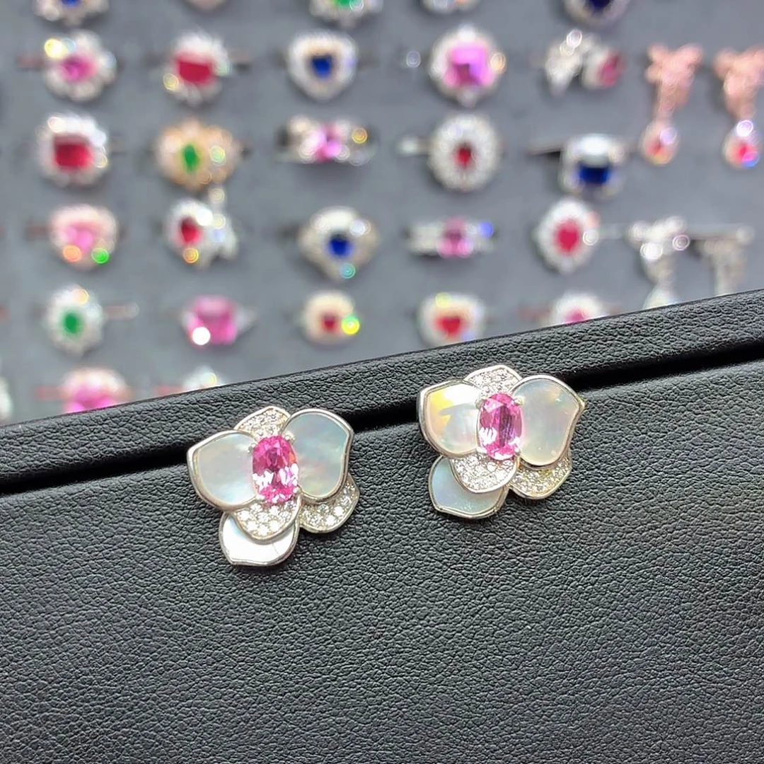 925银培育帕帕拉恰色粉蓝宝