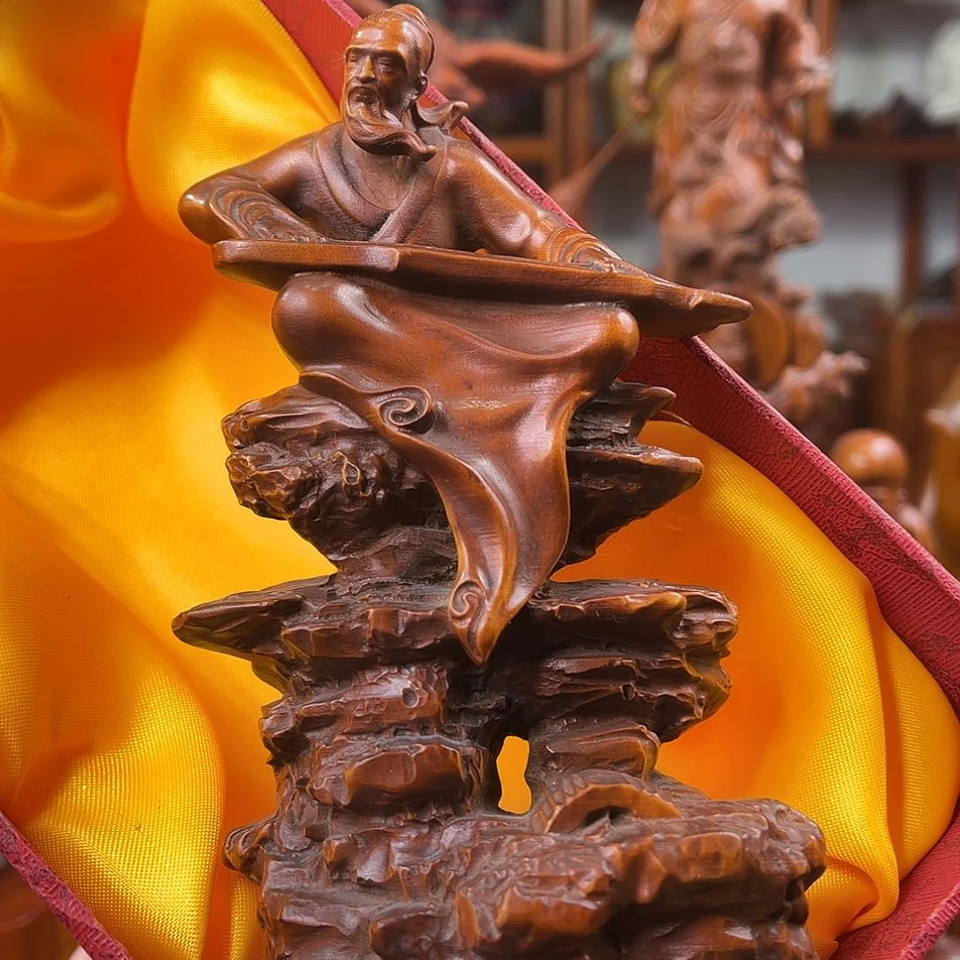 木黄杨木雕刻高度15厘米