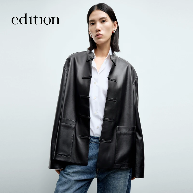 【商场同款】edition2025春季新款新中式小羊皮外套#EBE1LET002