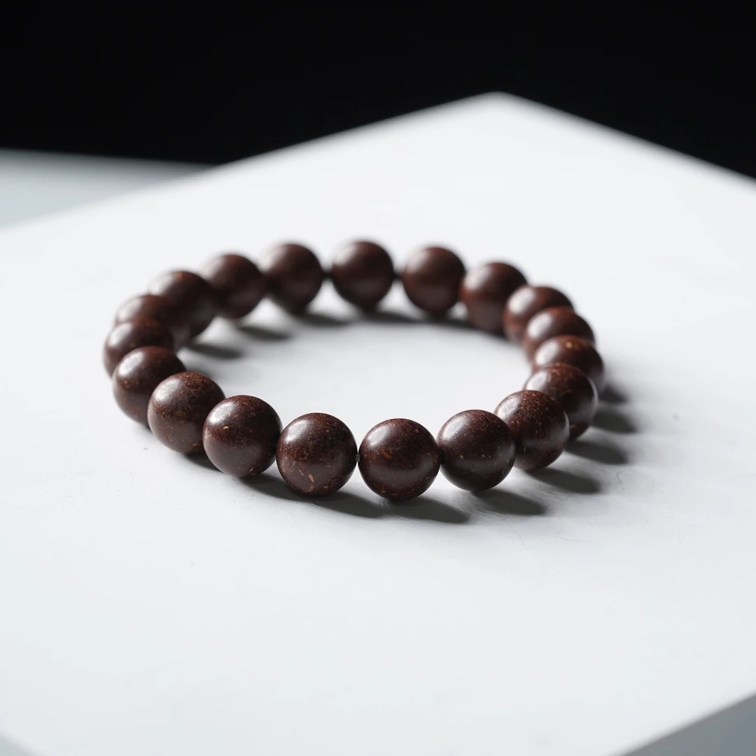 【珊木居】TO-P31 海南红降香合香珠1.0/1.2/1.5圆珠单圈手串