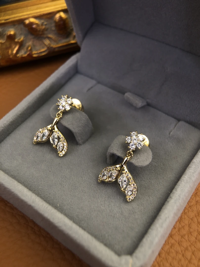 铜合金耳饰 A5380 FR★【人鱼传说】耳钉