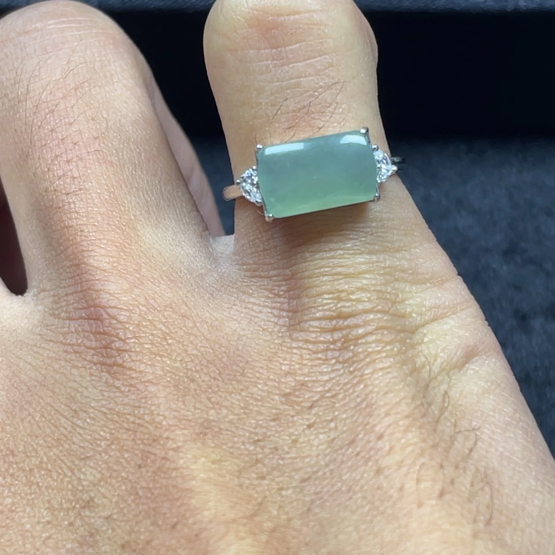 翡翠银S925镶嵌戒指