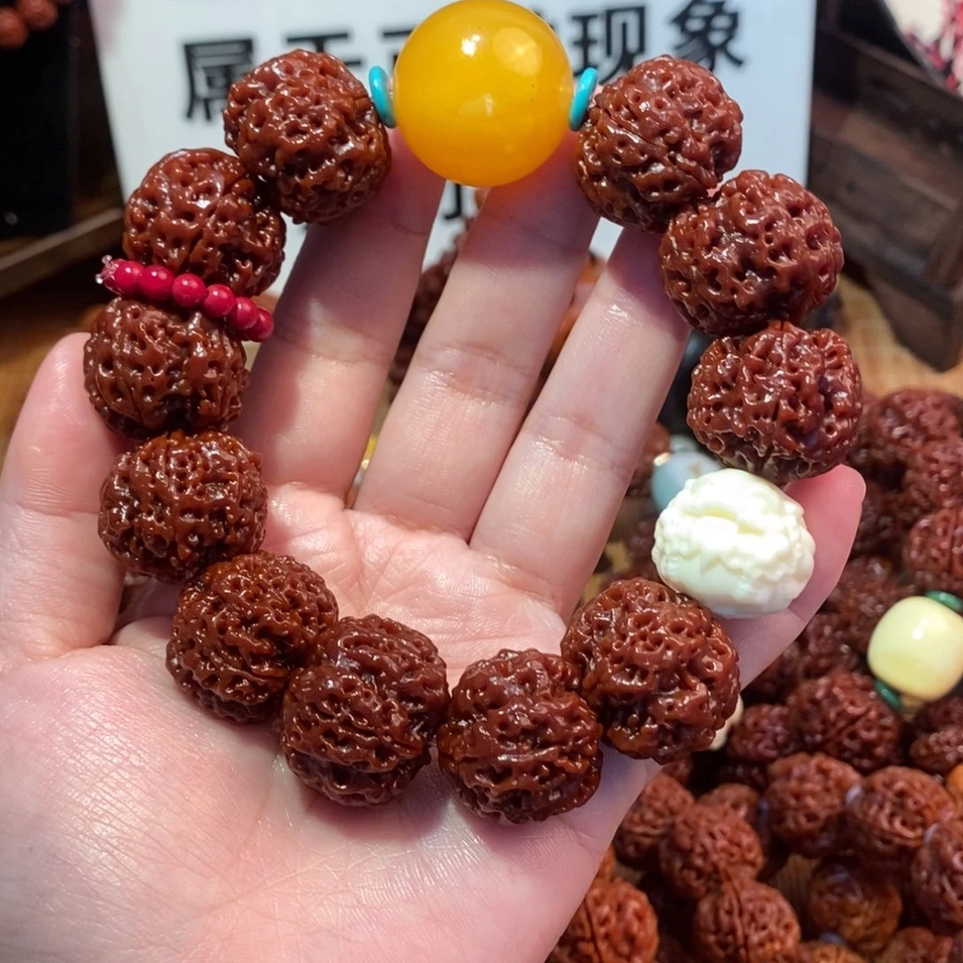 金刚菩提手串225黄珠白龙
