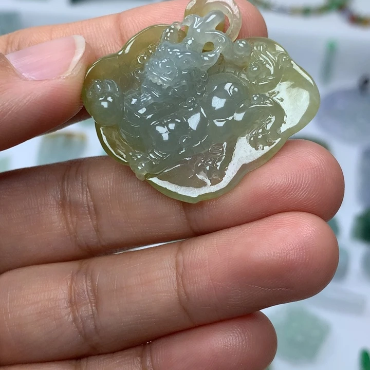 翡翠未镶嵌吊坠(不含链)