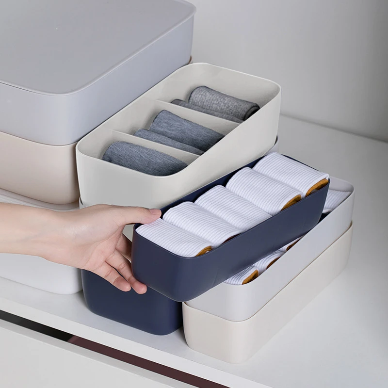 内衣收纳盒家用内裤袜子整理盒分格储物盒桌面抽屉塑料盒子格子装